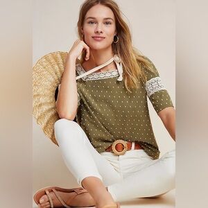 Anthropologie Maeve Vencia Textured Shirt Women’s Blouse Classic Chic